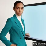 패션 코디네이터 경력직 구직 전략 - **Prompt:** A stylish and confident female fashion coordinator, in her late 30s to early 40s, dresse...