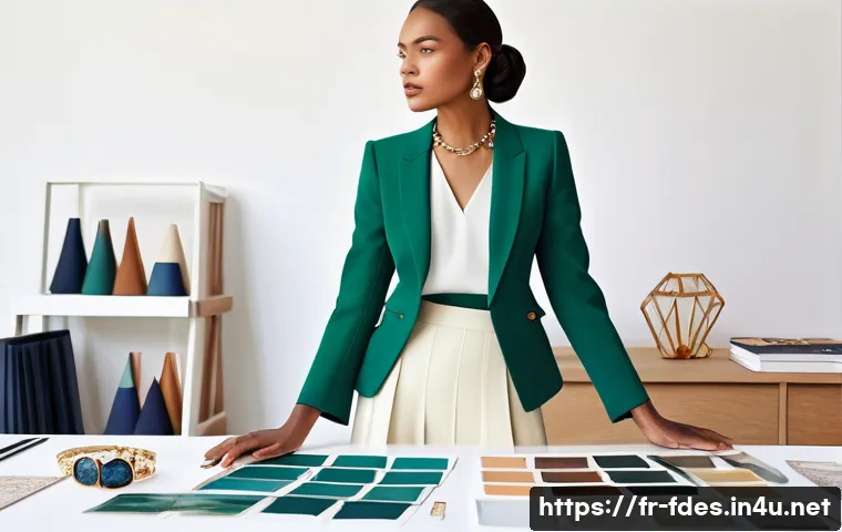 패션 코디네이터의 브랜드 구축 전략 - A stylish female fashion coordinator in her late 20s to early 30s, with a sophisticated and unique s...