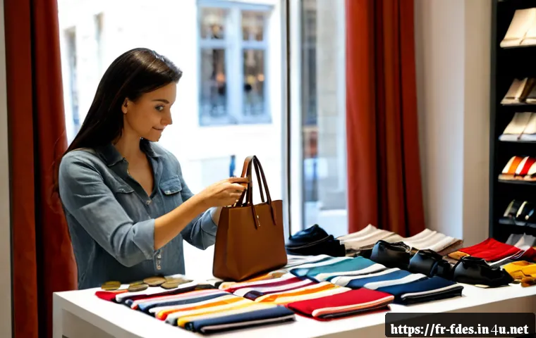 패션 코디네이터의 소비자 행동 연구 - Photorealistic fashion coordinator in a bright Paris boutique studio, studying customer shopping beh...